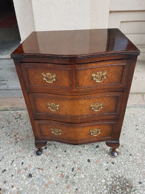 Walnut Serpentine Chest