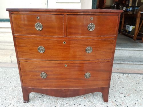 Georgian Mahogany Bow Front Chest