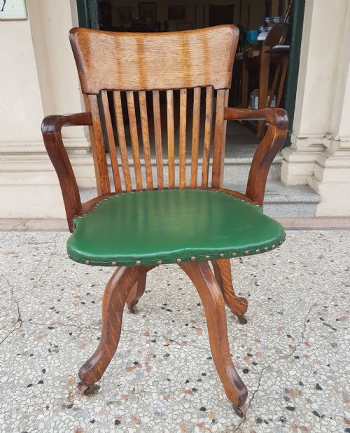 Oak Swivel Desk Chair