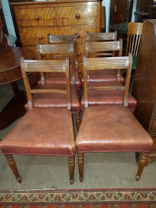 Set of Six Georgian Chairs 
