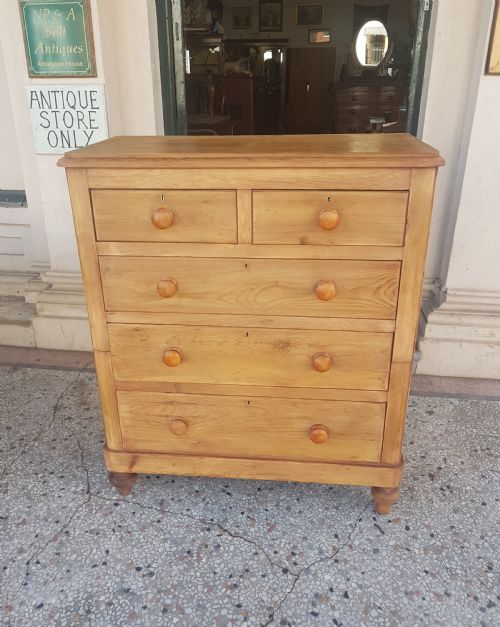 Antique Pine Chest of  Drawers
