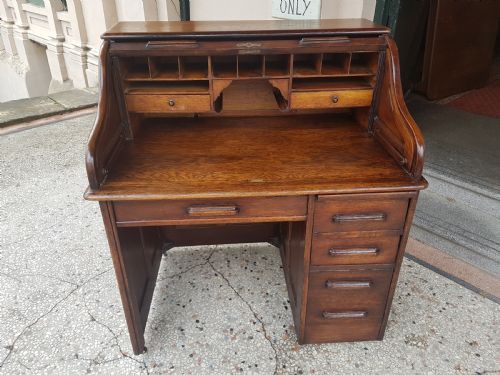 Antique  Oak Roll Top Desk