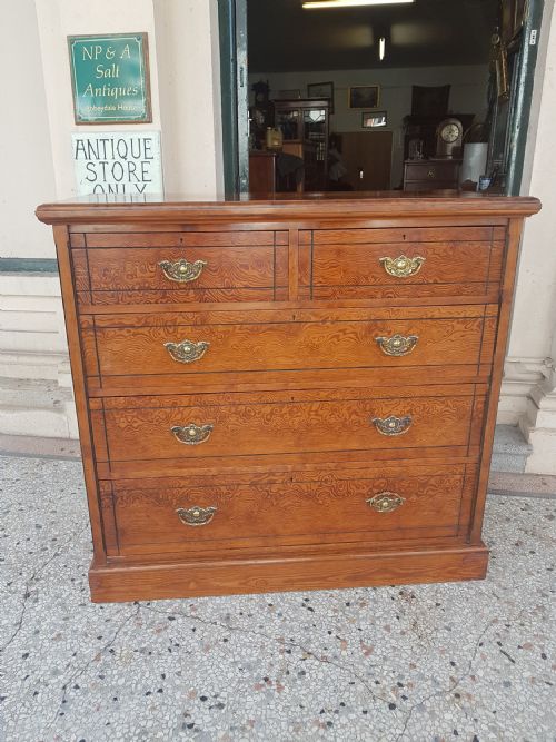 Antique Pitch Pine  Chest of Drawers