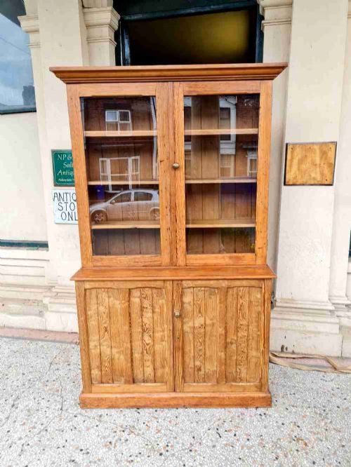 Antique Pine  Bookcase /Cupboard