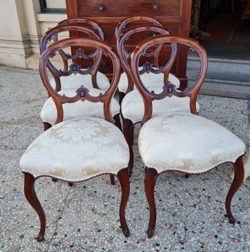 Set of Six  Antique Dining Chairs