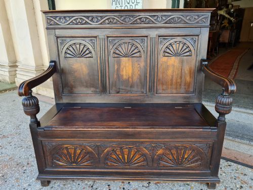 Antique Oak Settle
