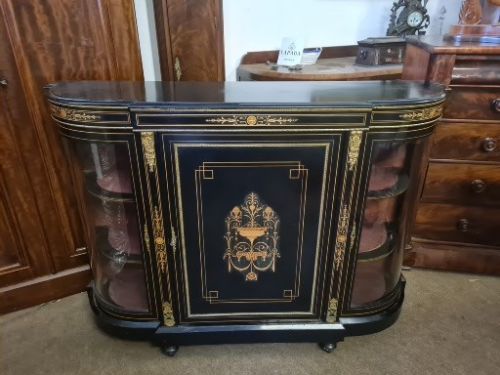 Victorian Ebonised Credenza /Cabinet