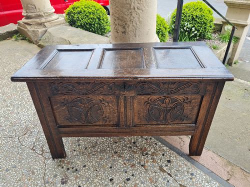 Antique Oak Coffer /Blanket Box