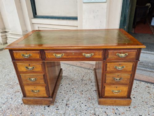 Antique Walnut  Pedestal Desk
