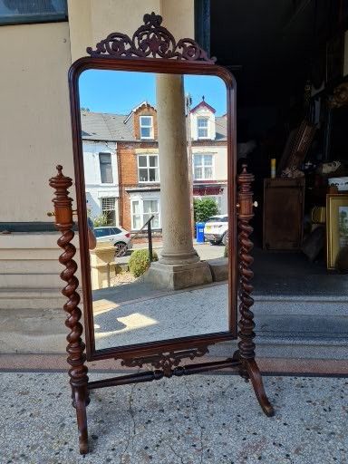 Antique Rosewood Cheval Mirror