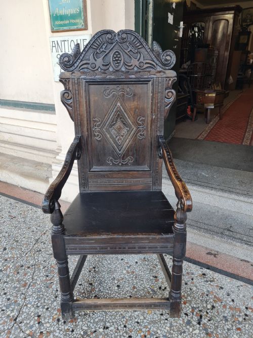 Antique Oak Wainscot Chair
