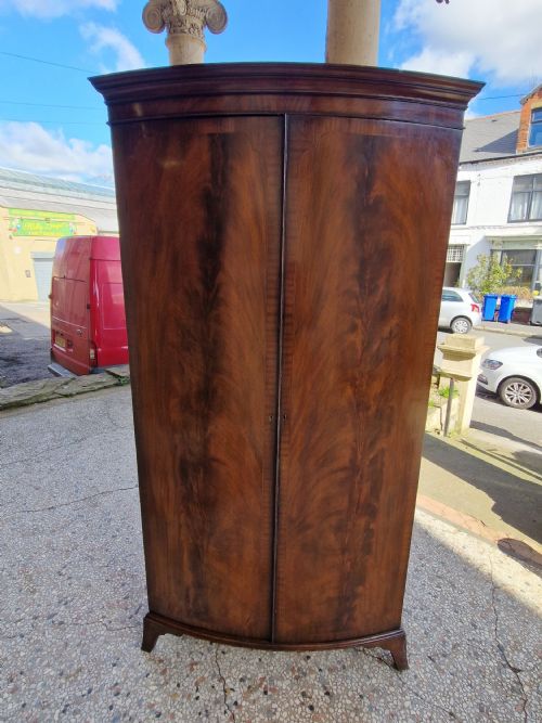 Mahogany Bow Fronted Wardrobe