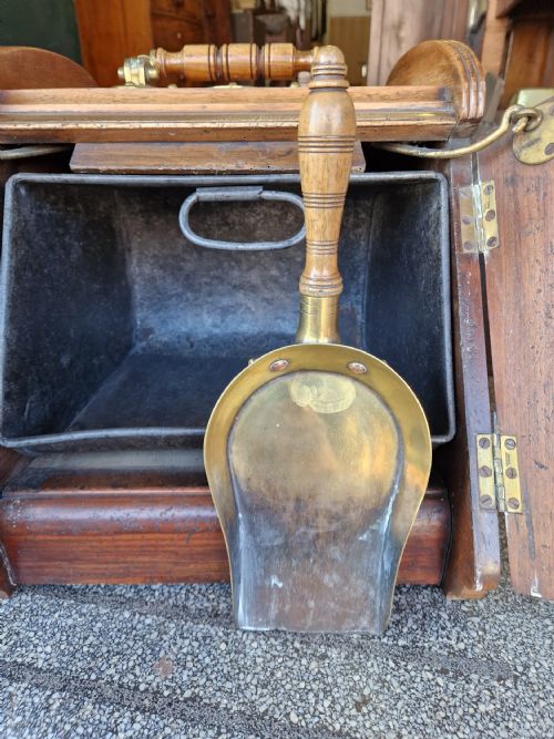 ANTIQUE WALNUT COAL BOX - ADDITIONAL PHOTO 6