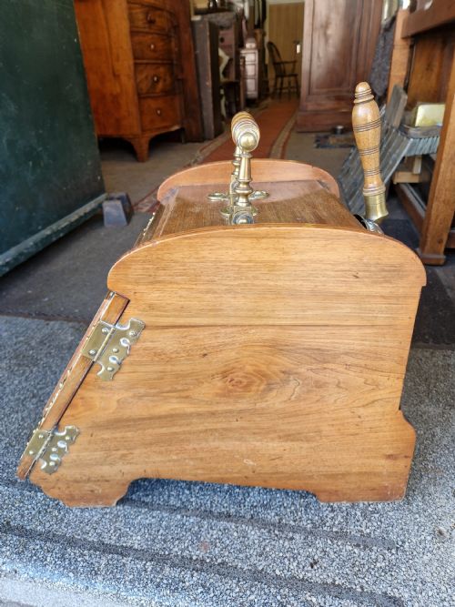 ANTIQUE WALNUT COAL BOX - ADDITIONAL PHOTO 3