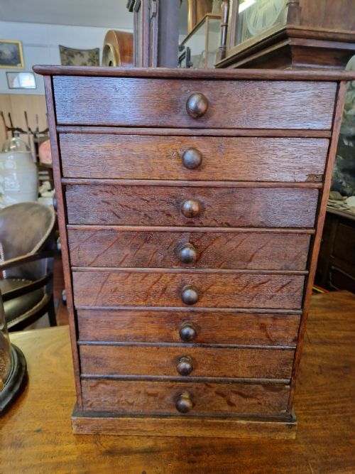 Antique Oak Collectors Chest
