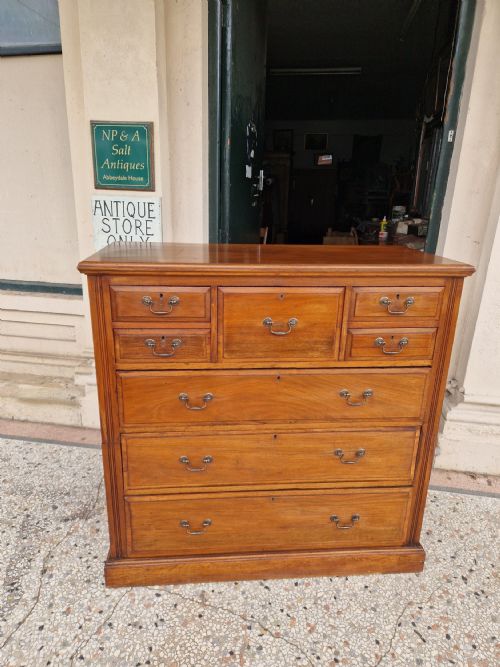 Large Edwardian  Walnut Chest of Drawers
