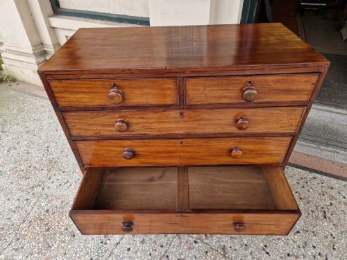 ANTIQUE MAHOGANY CHEST OF DRAWERS - ADDITIONAL PHOTO 9