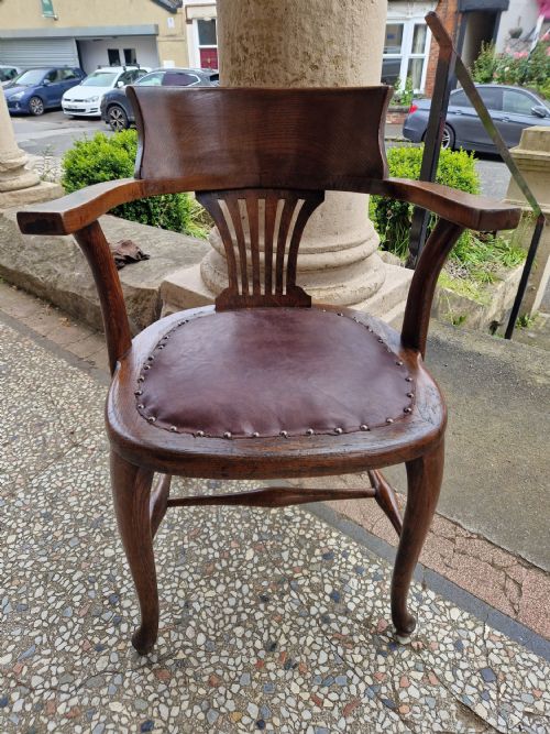 Antique Oak Desk Chair