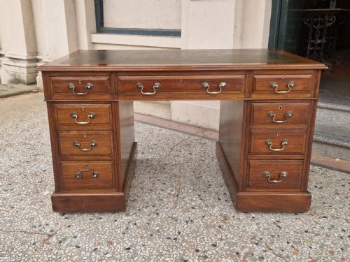 Antique Mahogany Pedestal Desk