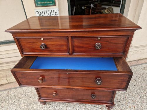 fig 1. VICTORIAN MAHOGANY CHEST OF DRAWERS