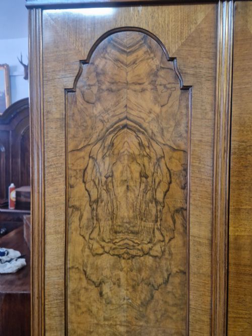 ANTIQUE BURR WALNUT WARDROBE - ADDITIONAL PHOTO 2