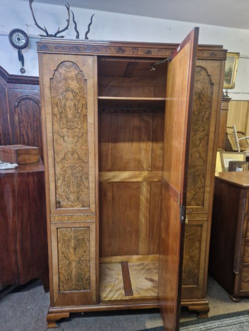ANTIQUE BURR WALNUT WARDROBE - ADDITIONAL PHOTO 6