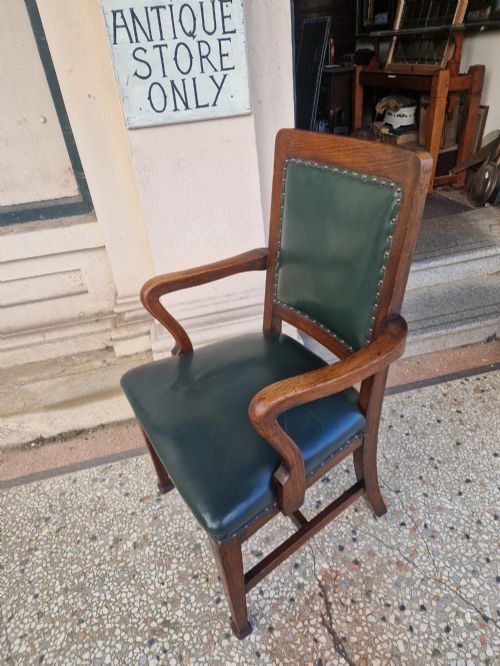 OAK ARTS AND CRAFTS ARMCHAIR - ADDITIONAL PHOTO 4
