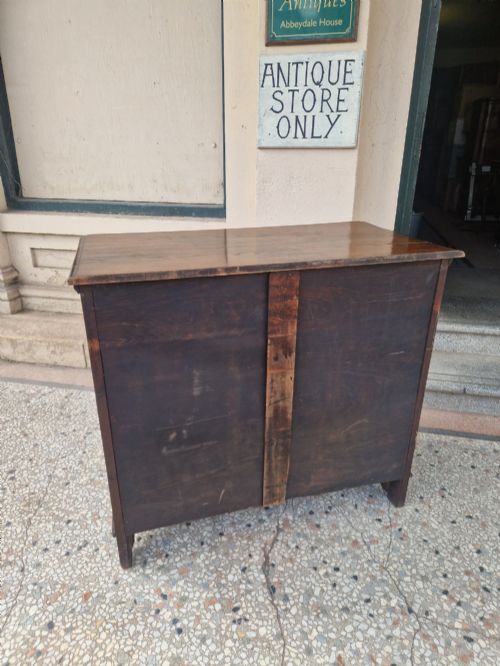 EDWARDIAN SOLID OAK CHEST OF DRAWES - ADDITIONAL PHOTO 7
