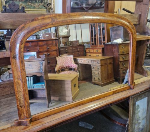 Victorian Walnut Overmantle