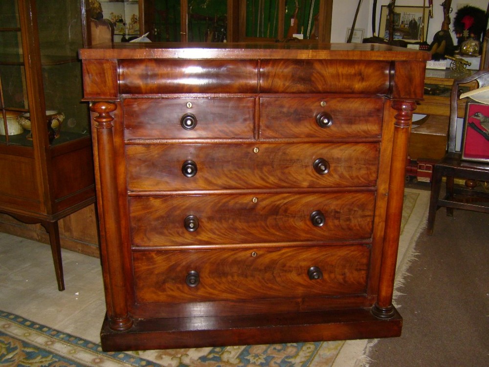 VICTORIAN  MAHOGANY CHEST OF DRAWERS
