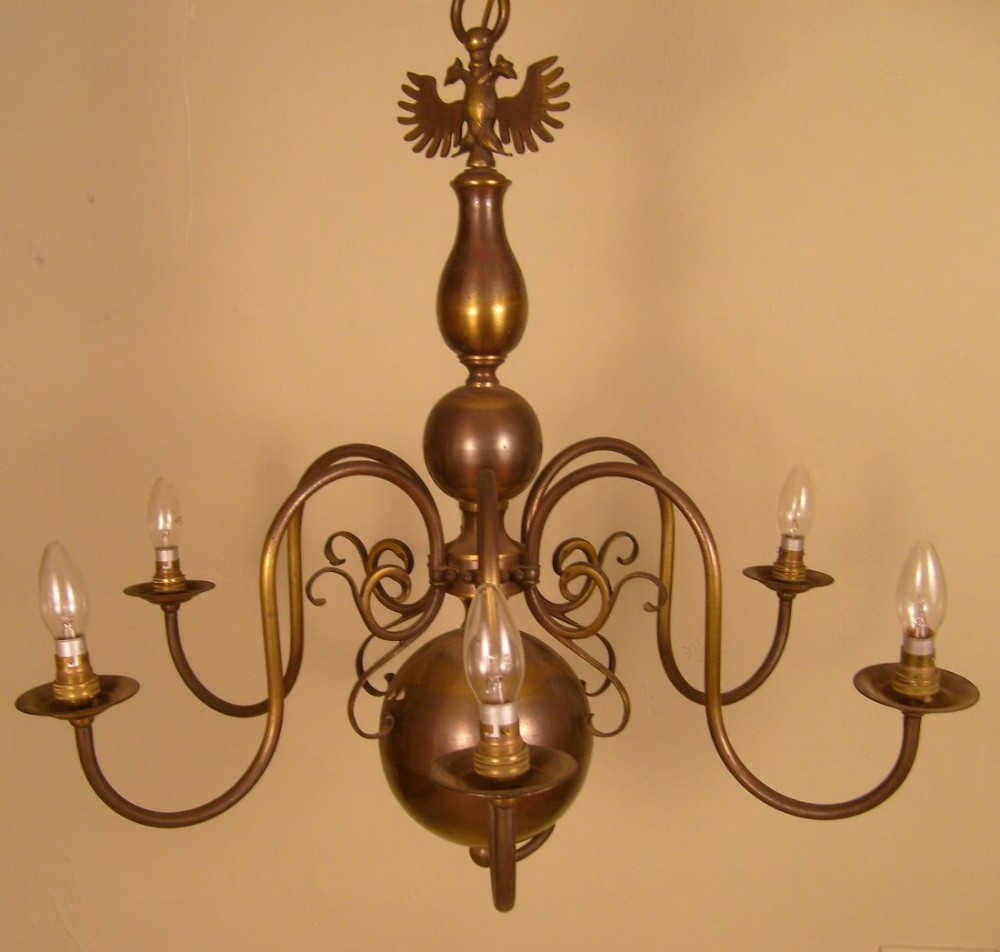 Brass chandelier