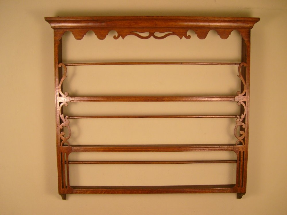 Georgian oak  delft rack 