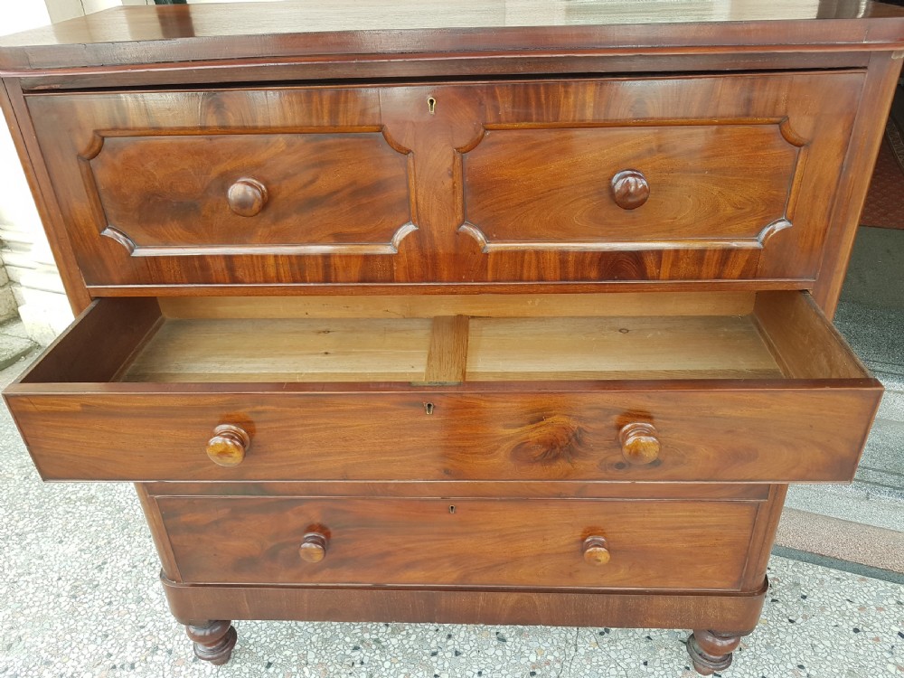 VICTORIAN  MAHOGANY CHEST OF DRAWERS  View V