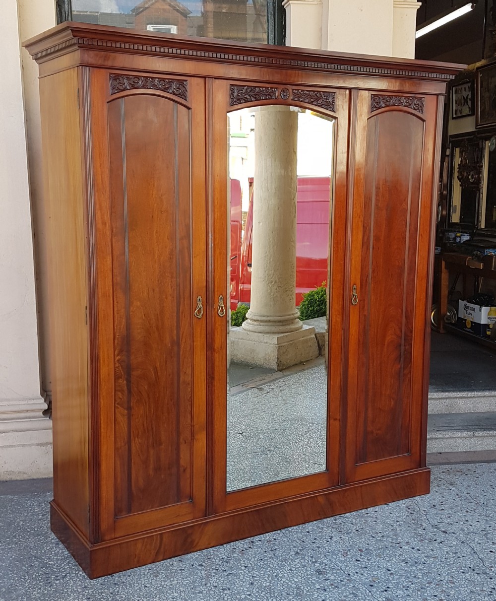 MAHOGANY COMBINATION WARDROBE 