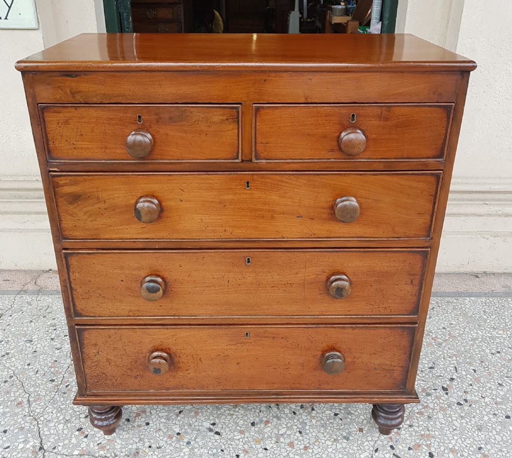 VICTORIAN MAHOGANY CHEST OF DRAWERS  View II