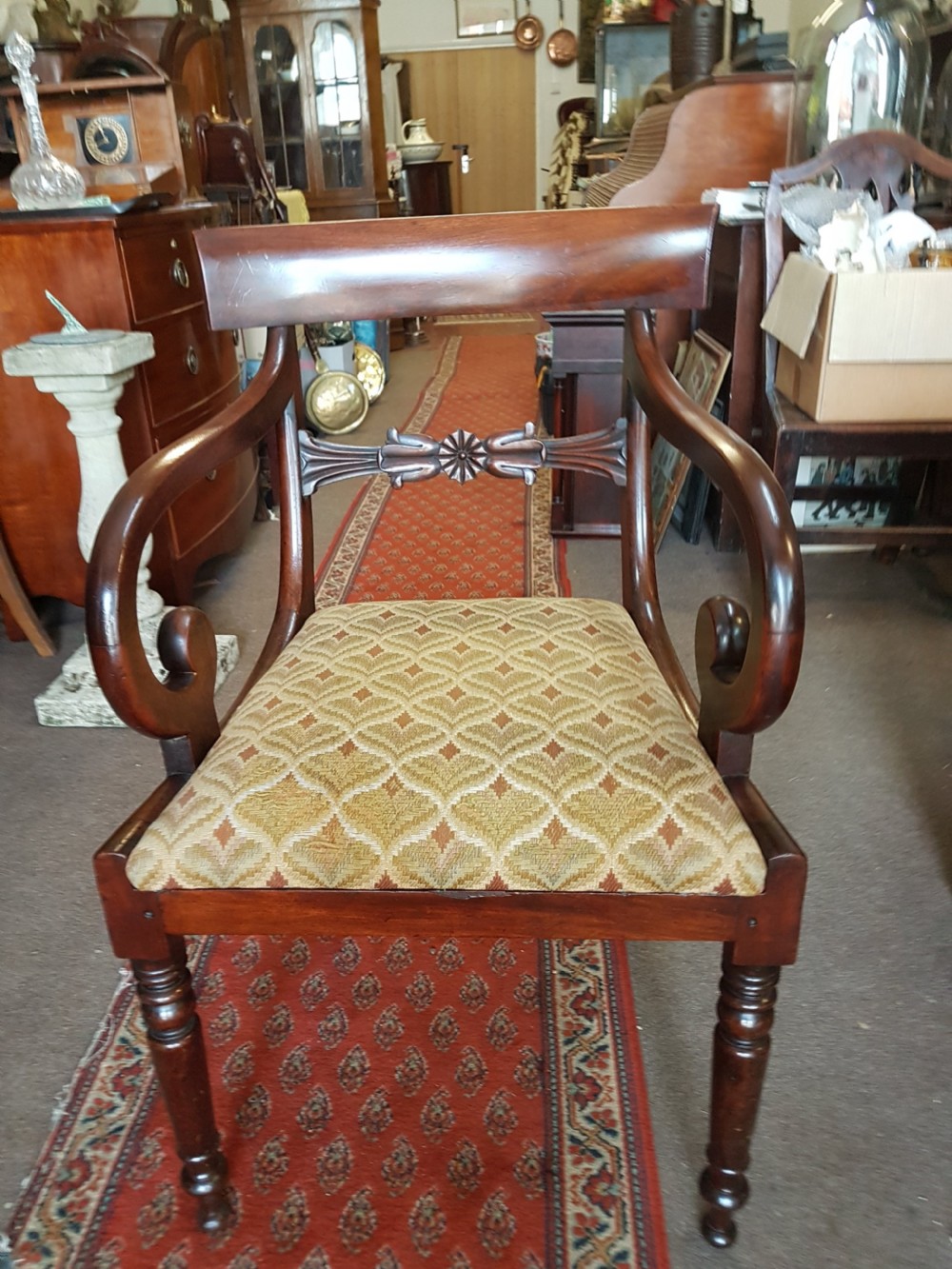     1830 s MAHOGANY ARM CHAIR 