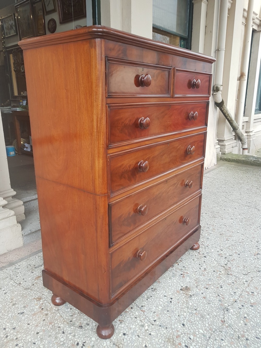 VICTORIAN MAHOGANY CHEST  View V