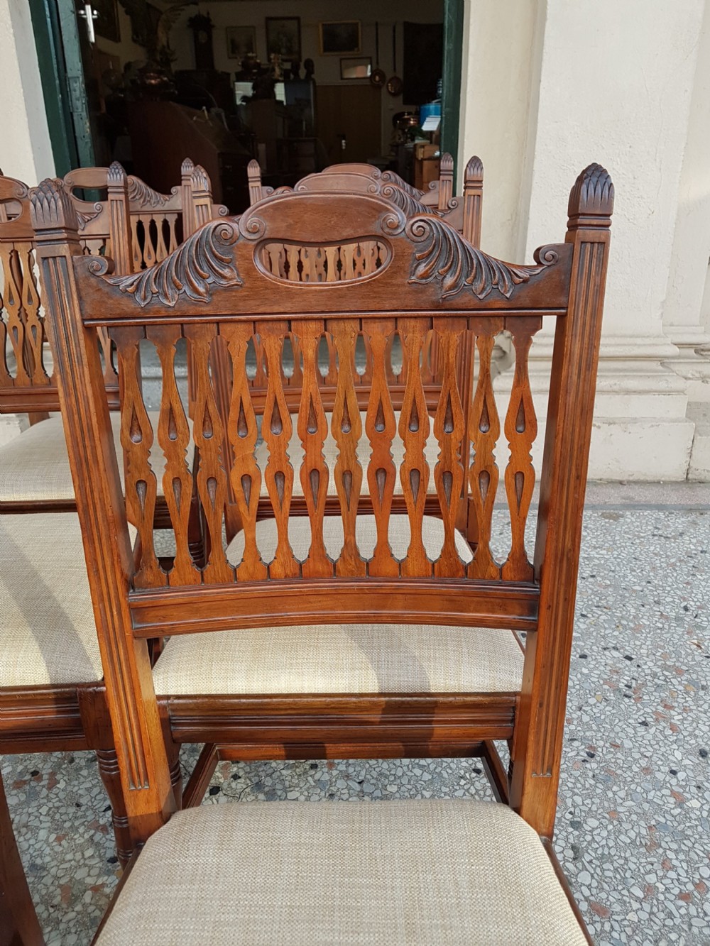 SET OF SIX ANTIQUE CHAIRS  View II