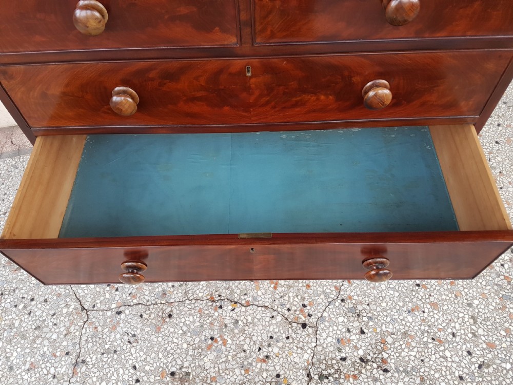 VICTORIAN MAHOGANY CHEST OF DRAWERS  View V
