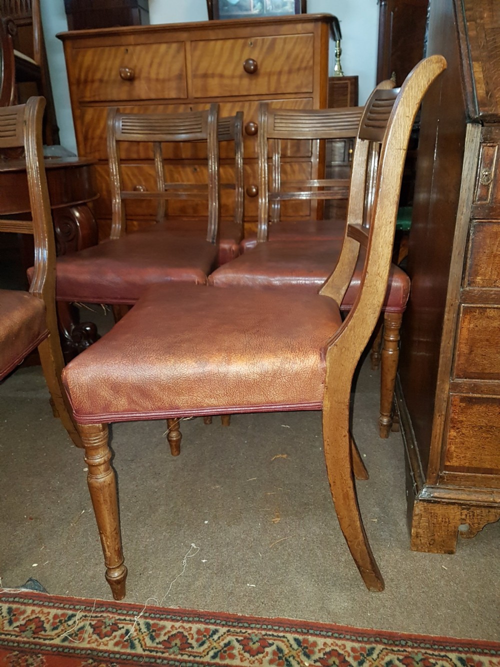 SET OF SIX GEORGIAN CHAIRS 
 View II