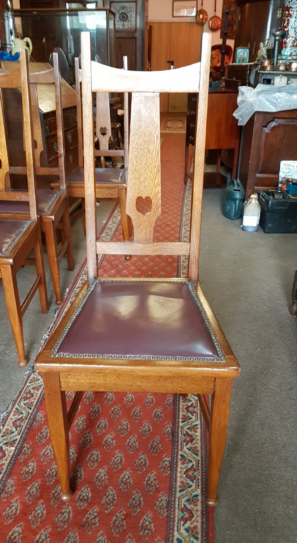 SET OF FOUR  ARTS AND CRAFTS  CHAIRS 