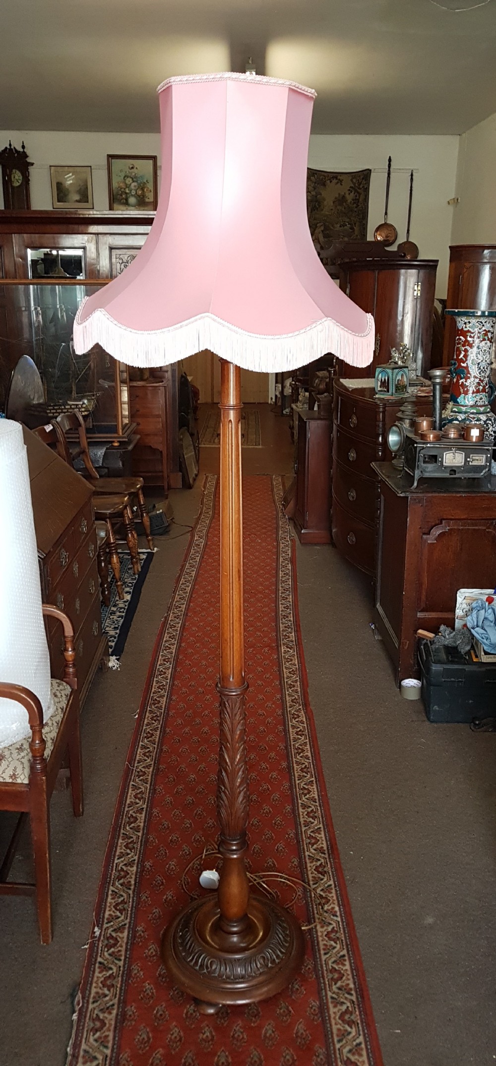 WALNUT LAMP STANDARD 
