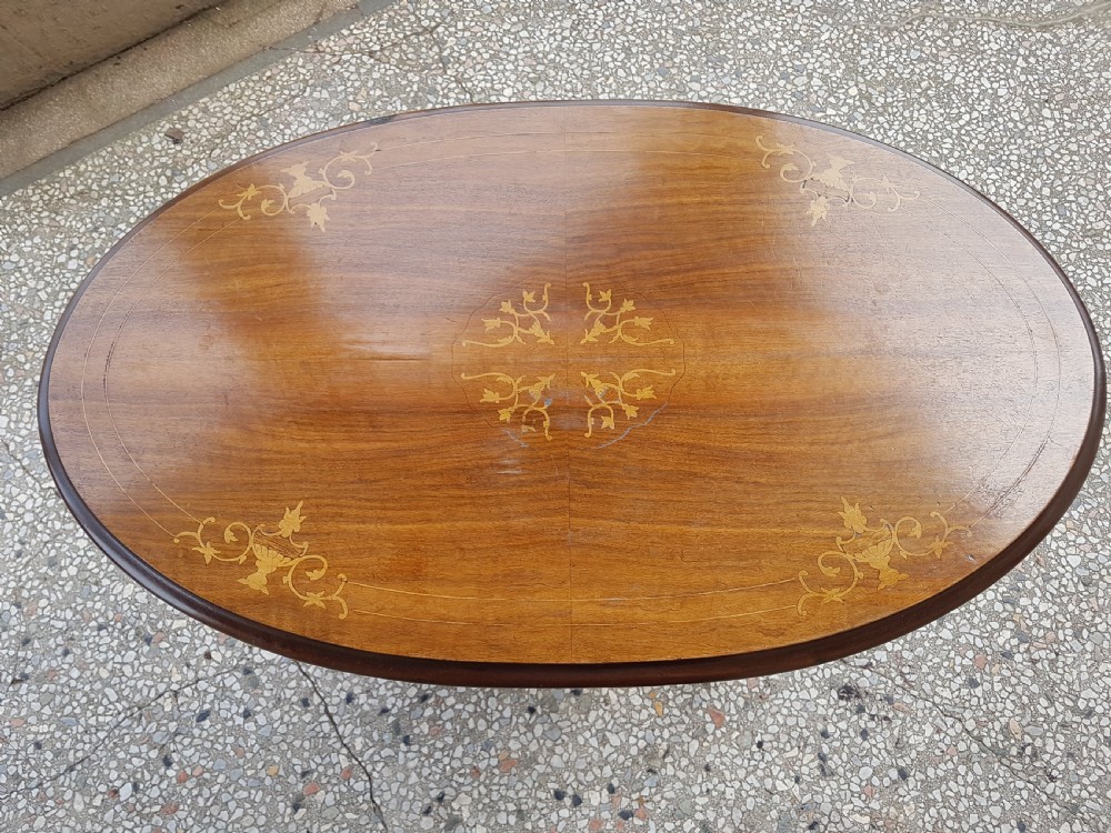 ANTIQUE  WALNUT  INLAID TABLE  View IV
