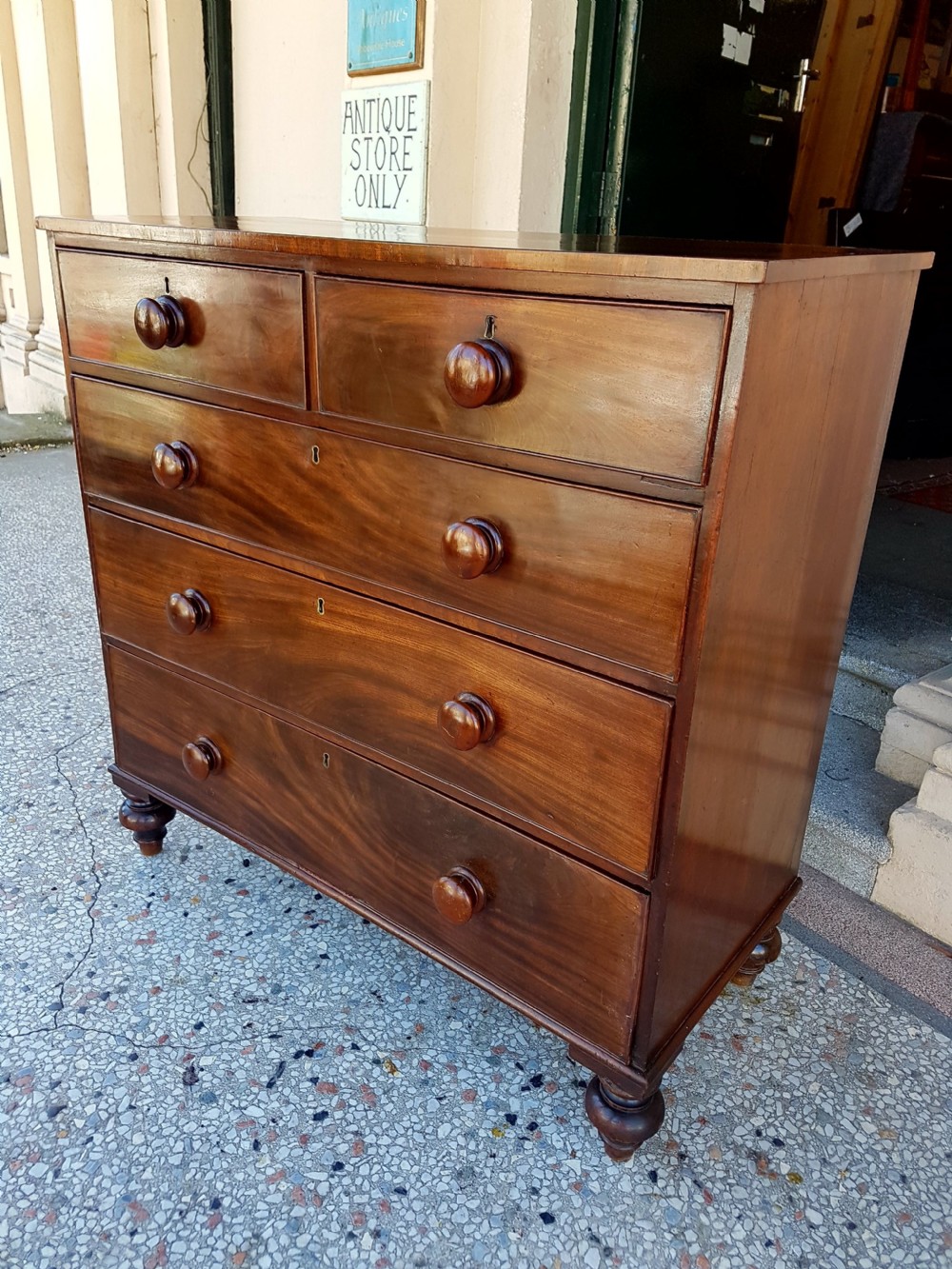 ANTIQUE CHEST OF DRAWERS  View II