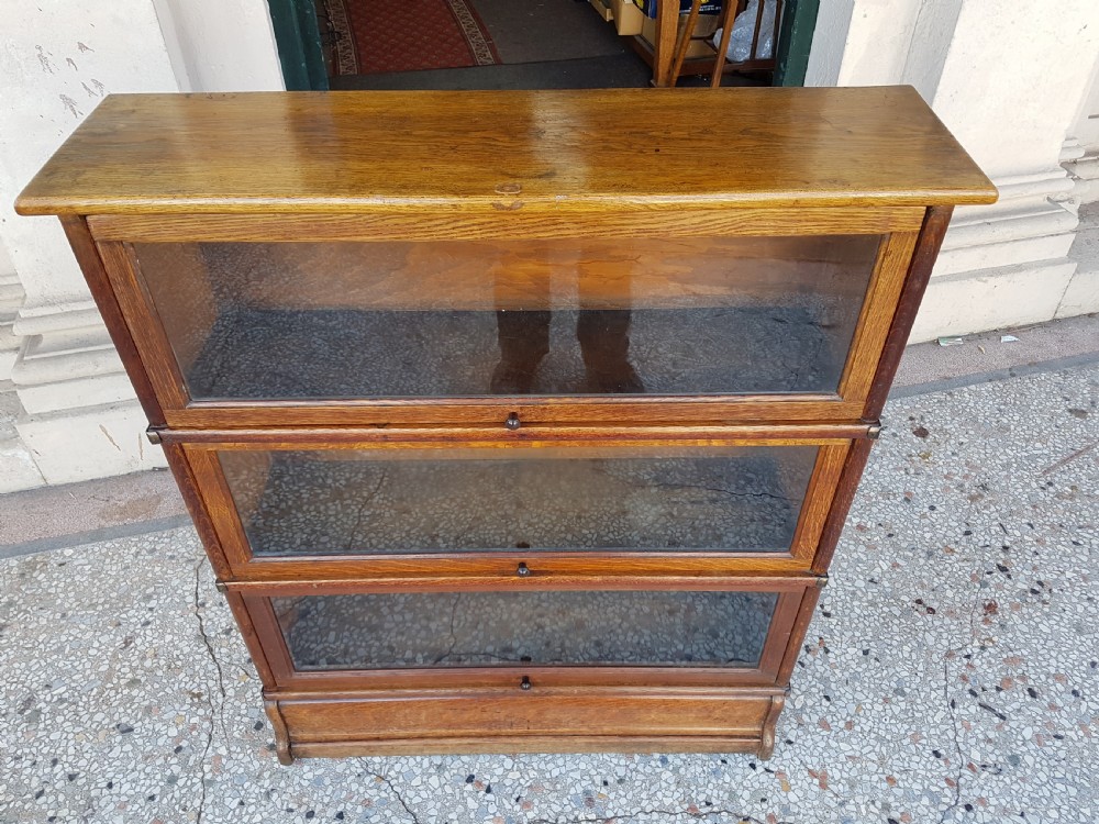 ANTIQUE OAK  STACKING   GLOBE WERNICKE BOOKCASE 