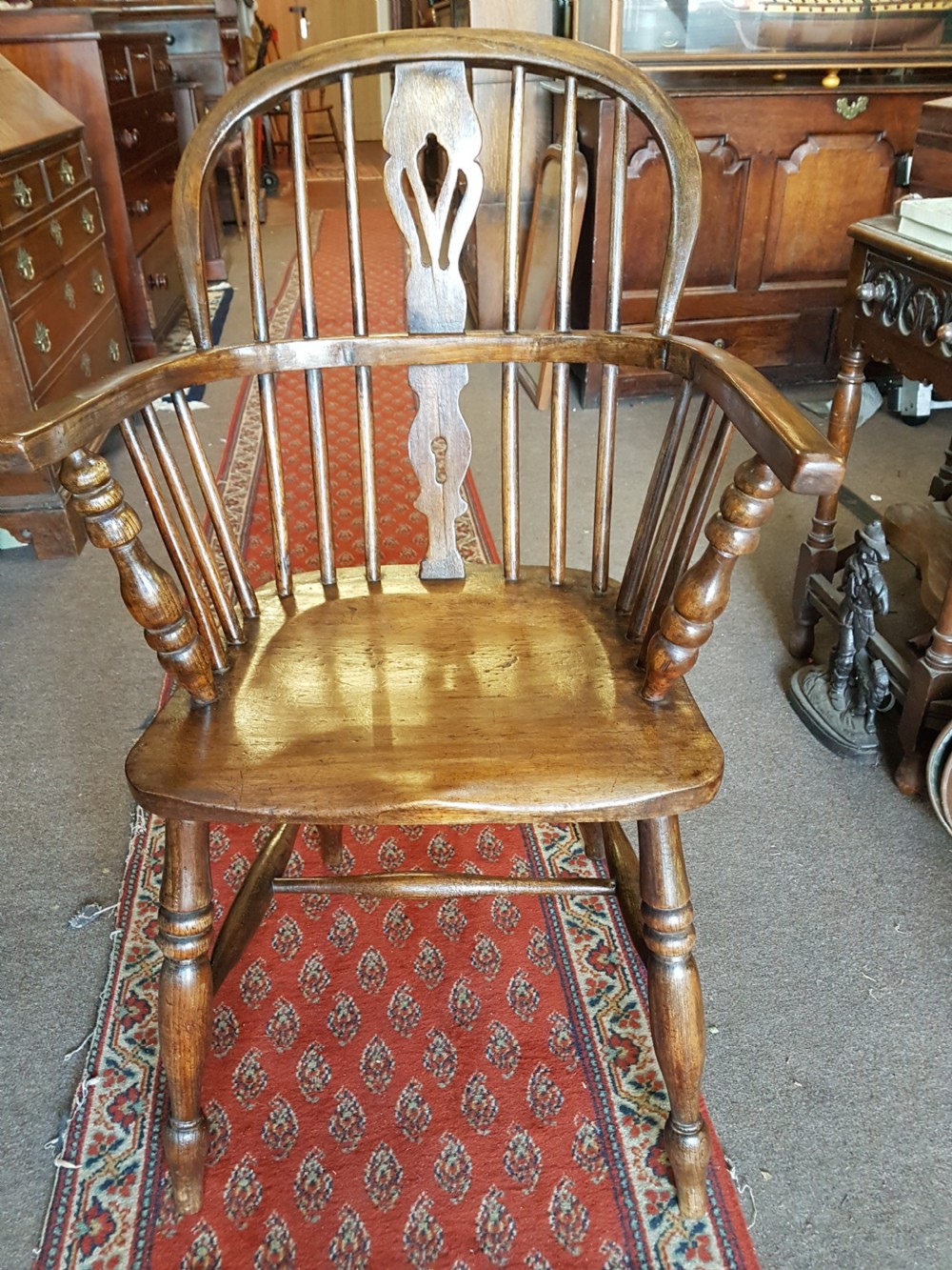 ANTIQUE WINDSOR  ARM CHAIR