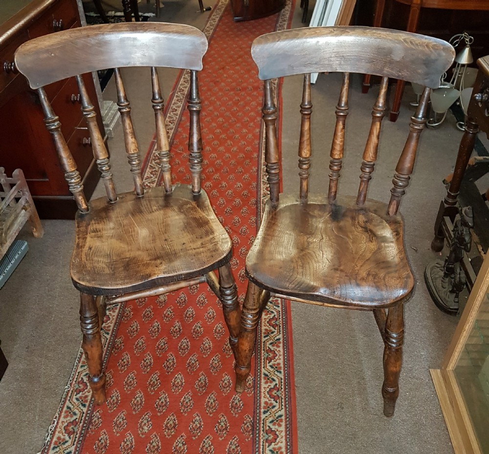 PAIR OF ANTIQUE KITCHEN CHAIRS