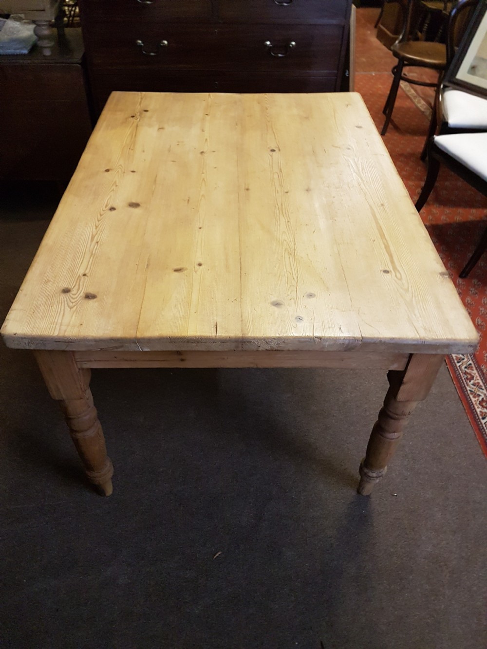 VICTORIAN PINE KITCHEN TABLE View III