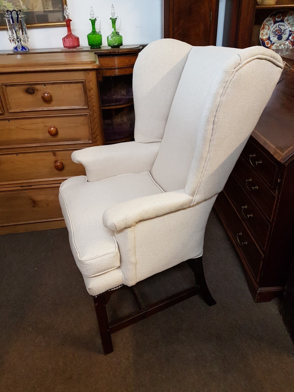 ANTIQUE WING BACK CHAIR  View II