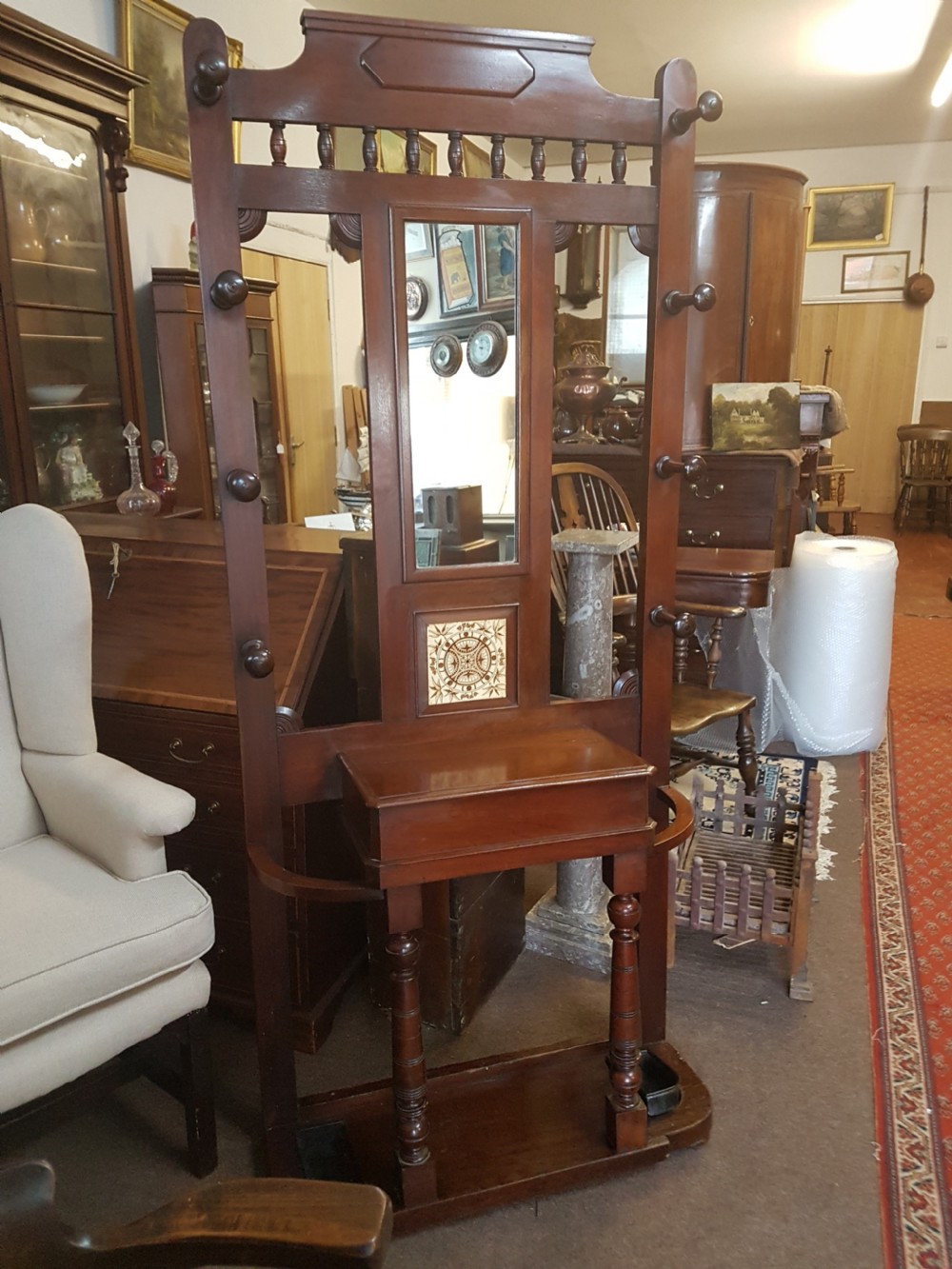 ANTIQUE HALL STAND 